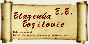 Blaženka Božilović vizit kartica